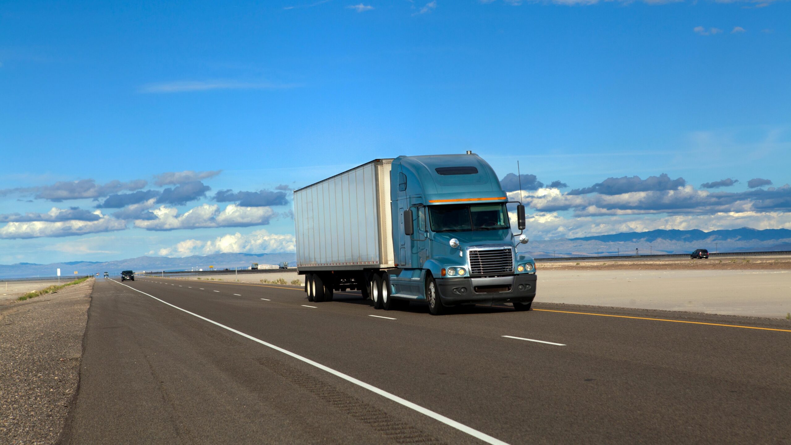 semi truck on the road 